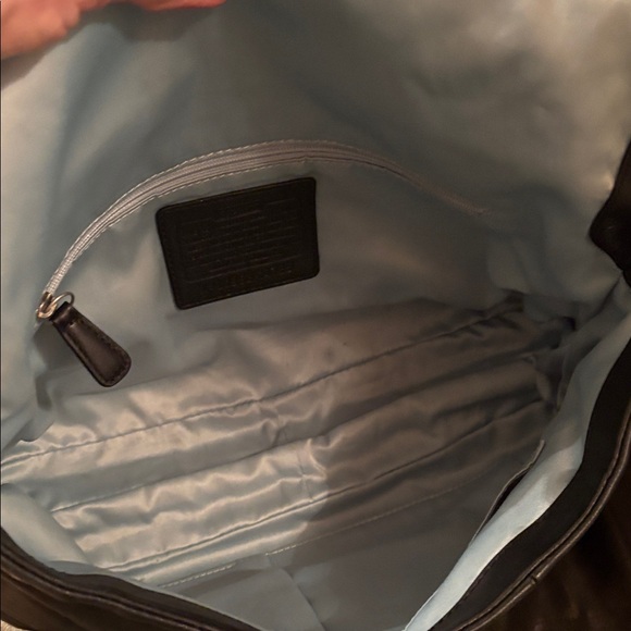 Coach Kristin Black Leather Shoulder Bag with large Silver hang tagL0968-14755 - Picture 9 of 12